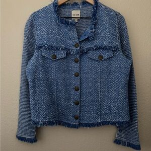 NIC+ZOE Textured Blue Blazer